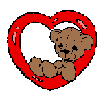 teddy 
bear sitting in heart