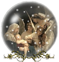 snow globe 
with angels