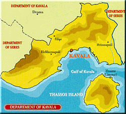 Landkarte von Kavala