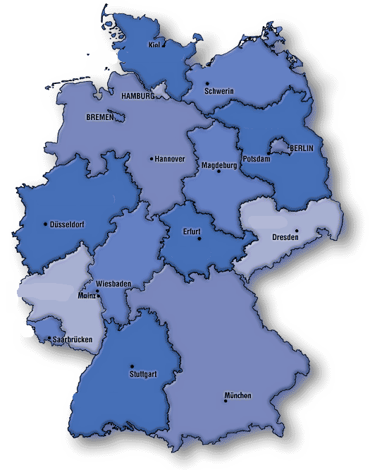 Hier sollte eine Landkarte Bundesrepublik erscheinen. Leider ist Ihr Browser zu dumm dazu