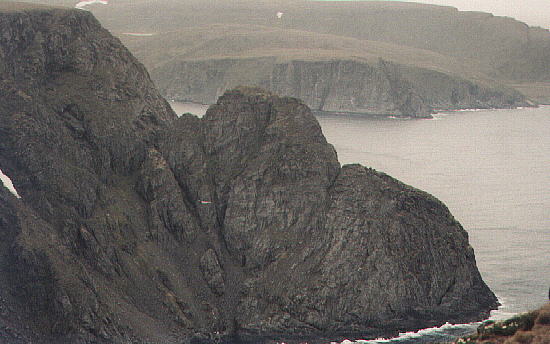 Felswand des Nordkap
