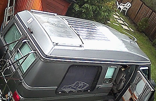 Die Solarzellen auf dem Dach