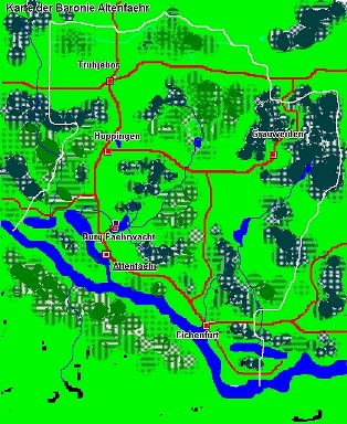Altenfaehr auf einer Karte neueren Datums