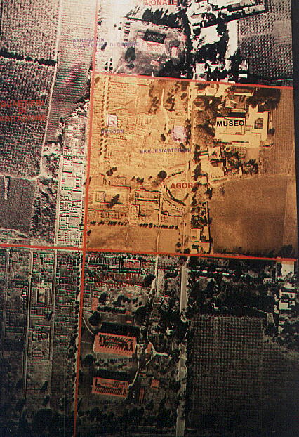Satelitenbild von Paestum