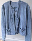 Hellblaue Wildlederjacke