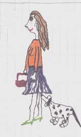 Frau mit Hund