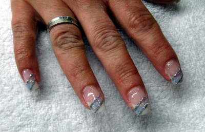 French Glitter blue 1