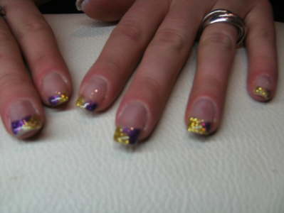 Glitter gold lila