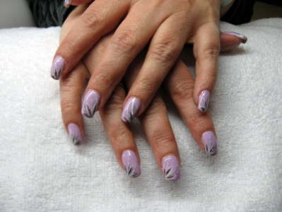 Nail Art lila