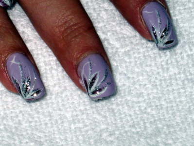 Nail Art lila detail