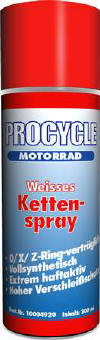 ... mit Procycle Weisses Kettenspray