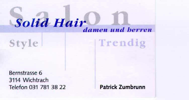 Solid Hair Tel. 031/781 38 22