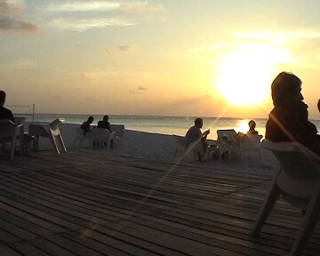 Sonnenuntergang an der Bar