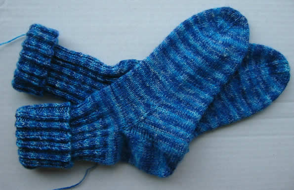 blaue Ringelsocken