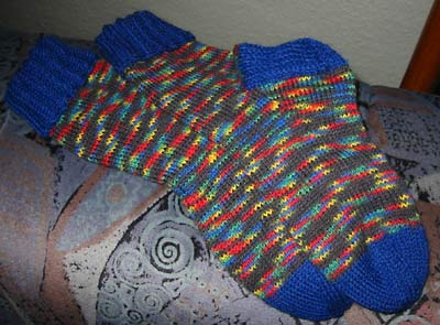 Bunt mit Blau