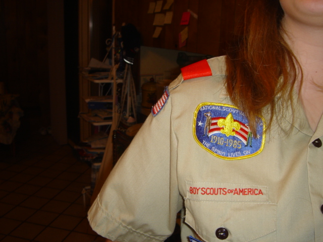 Sandy with Boyscout Uniform