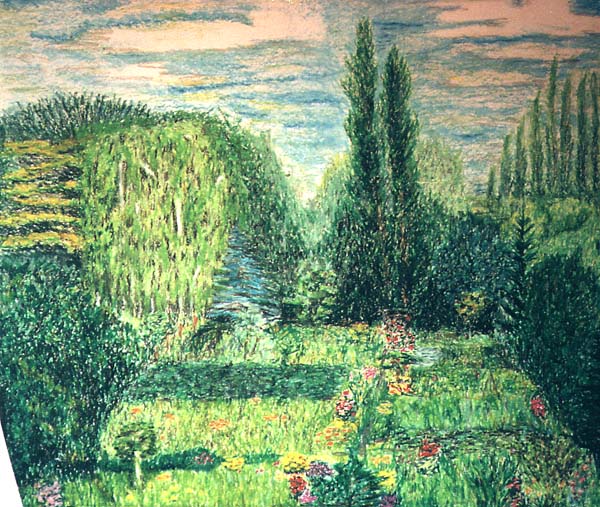 Der Garten im Breukelmannhof vom Fenster aus