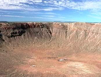 Meteor Crater, Einschlagstelle in der Mitte