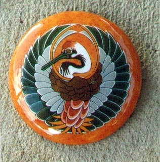 Denise - crane brooch