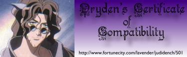 Dryden's Certificate of Compatibility