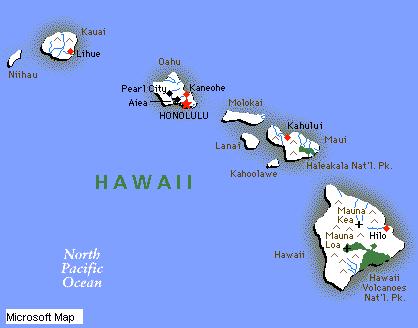 Map of Hawaii