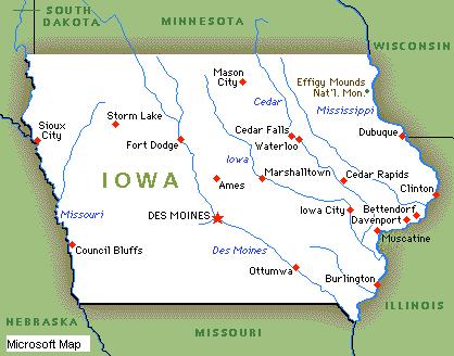 Map of Iowa