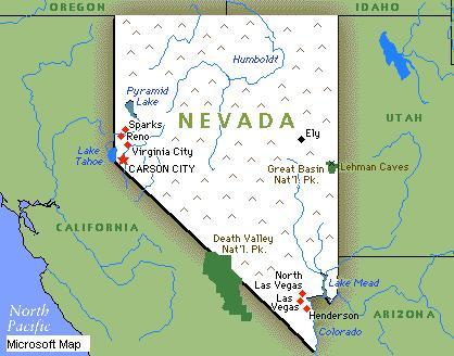 Map of Nevada