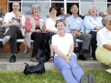 Richard Hill holding Catherine, Edme Cudmore, Edwina Muir, Diana Hill, John F. Cudmore, Mary Makinson, Wendy Cudmore