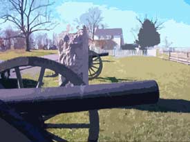 cannon on the battlefield