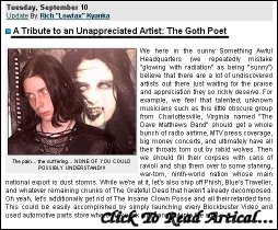 Goth Poet Tribute - Read Full Artical at SomethingAwful.com