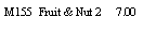 Text Box: M155  Fruit & Nut 2     7.00