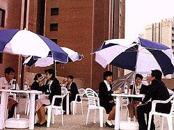 "Street Cafe" outside the Pyongyang Koryo Hotel