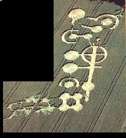 This cropcircle looks a lot like a modern day computer chip. It may be a design for some advanced technology.