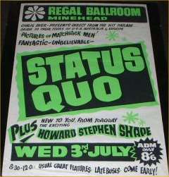 Poster scan from The Regal Ballroom, Minehead, for 03/07/68