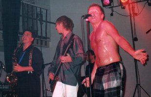 Johnny, Rhino and Andy Hamilton enjoying the moment...