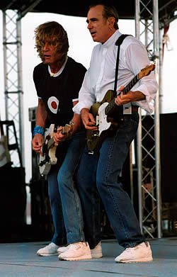 Francis and Rick rockin' aboard the Ark Royal - copyright Navy News Online 2002
