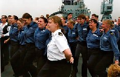 The crew rockin' on the Ark Royal - copyright Navy News Online 2002