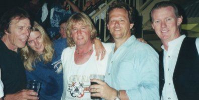 Members of Quo Vadis with Rick Parfitt and Roy Lynes