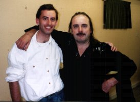 Dr Lee backstage with John Coghlan