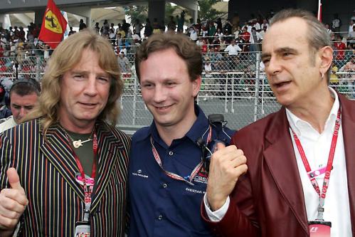 Francis and Rick with Red Bull boss Christian Horner (copyright CRASHNET)