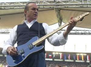 Francis wearing something old and something blue
