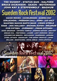 Flyer for the Sweden Rock Festival
