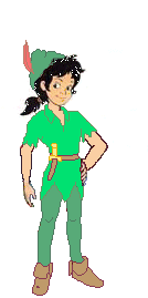Fox Peter Pan dressed as Disney Peter Pan