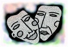 Theatre Masks (C) Linda Holland Design.