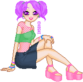 a very colorful flurry doll