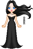 a dark blue eyed girl. LOOK! no green eyes!
