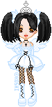 a little lolita all in white.  i think she looks very adorable visual kei!