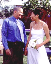 Germaine and Debbie after the wedding ceremony