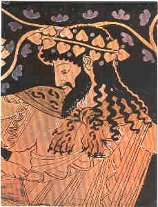 Red figure vase detail. Plate XXX. A History of Greek Vase Painting P.E Arias