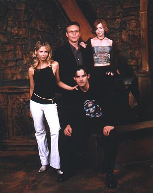 Buffy's main cast, from Season V. The photo was taken from the Official Buffy Site.